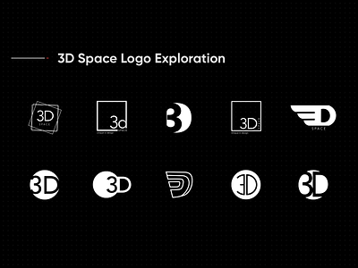 3d Space Logo Exploration 3d space brand identity construction logo logo logo design minimal minimalist logo minimalistic visual identity