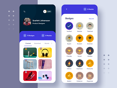 Uplabs Profile Redesign app app redesign app ui badges designer portfolio ios medals portfolio product design profile profile design profile screen redesign redesign concept ui ui design uplabs