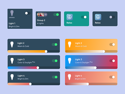 UI Cards - Smart Light App