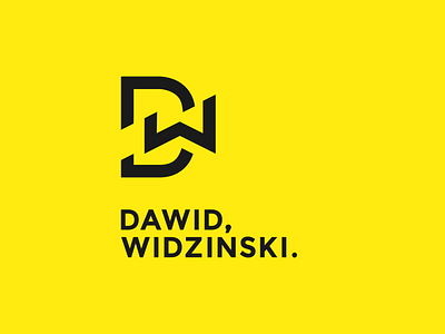 DW brand branding dw logo logo design logotype yellow
