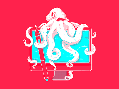 Tentacles digitalart illustration octopus