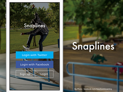 Snaplines skateboard app app ios iphone mobile app skate skateboard ui