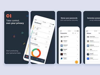 App Store screenshots app appstore data design ios mobile password privacy ui