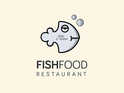 Fish restaurant logo design idea clean logo fish icon logodesign modern logo