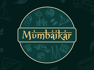 Mumbaikar Logo food gold green india logo mumbai restaurant