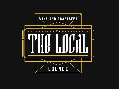 Local Wine Logo Design craftbeer gold ink logo design lounge vintage badge wine