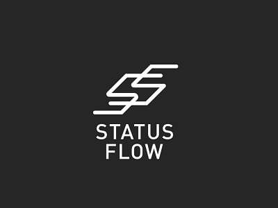 Status Flow Logo fitness center logo modern sport