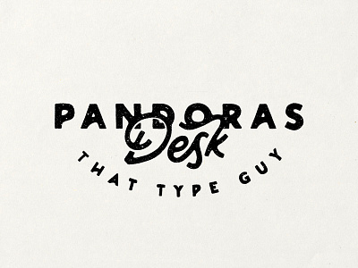 Pandora's Desk Logo blog design hand lettering illustration ipad pro lettering pandoras desk procreate texture that type guy type design typography