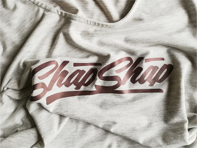 Shap Shap - Printed design graphic hand lettering heat transfer illustration lettering print shirt shirt design tee type design typography