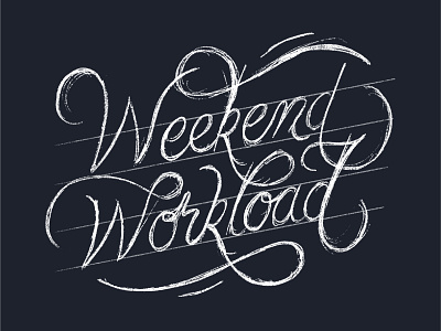 Weekend Workload - WIP calligraphy hand lettering illustration ipad pro art lettering procreate texture type design typography wip