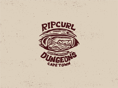 Dungeons - Digital design dungeons fashion hout bay illustration rip curl surfing tee print texture thattypeguy