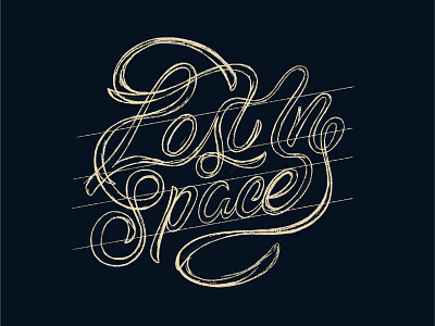 Lost in Space Fan Art - Sketch design hand lettering illustration ipad pro art lettering procreate sketch texture type design typography wip