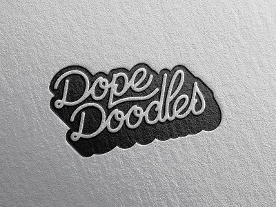 Dope Doodles Logotype artist branding calligraphy client hand lettering lettering logo mockup type design typography