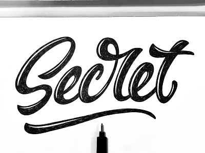 Secret calligraphy flow hand lettering highlight lettering micron rotring secret type design typography