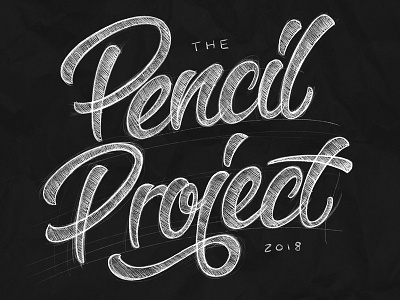 Pencil Project 2018 calligraphy chalk hand lettering inverted lettering procreate sketch type design typography wip