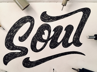 Re-Soul calligraphy hand lettering lettering micron moleskin redo sketch type design typography wip