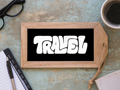 Travel contrast design hand lettering illustration lettering mockup procreate type design typography vector