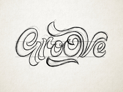 Groove Sketch apple pencil calligraphy design grid hand lettering illustration ipad pro ipad pro art lettering procreate sketch texture type design typography wip