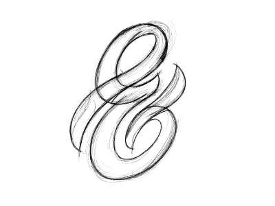 Ampersand Sketch apple pencil calligraphy design flow hand lettering illustration ipad pro ipad pro art lettering procreate sketch type design typography wip