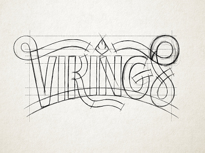 Vikings WIP Sketch apple pencil calligraphy design hand lettering illustration ipad pro ipad pro art lettering procreate sketch texture type design typography vikings wip