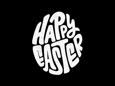 Happy Easter 2019 apple pencil black and white design egg hand lettering illustration ipad pro ipad pro art lettering procreate sketch texture type design typography