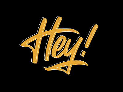 Hey! apple pencil calligraphy colour design hand lettering hey illustration ipad pro ipad pro art lettering procreate sketch texture type design typography