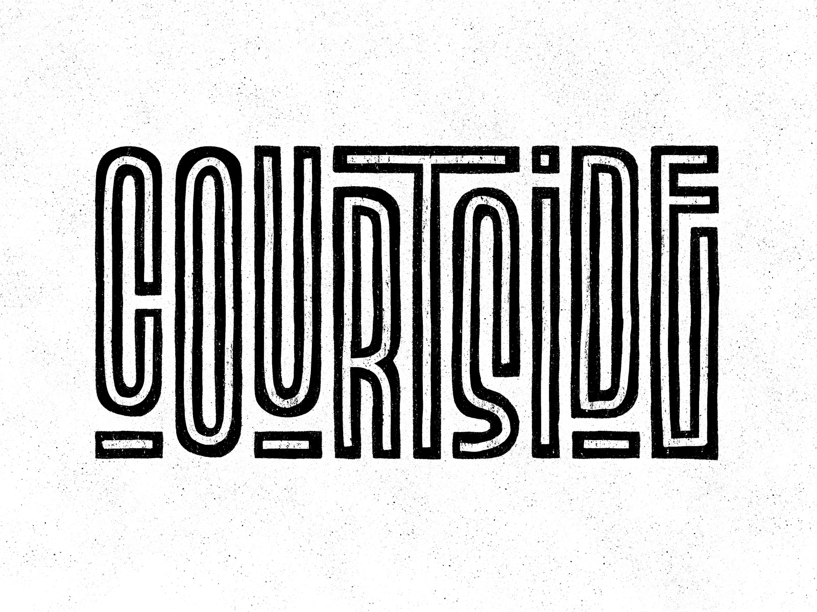 Courtside B&W apple pencil design dribbble dribbble courtside grid hand lettering illustration ipad pro ipad pro art lettering procreate sketch texture type design typography