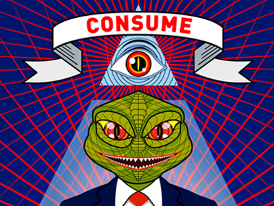 Consume: Vote Reptilian graphic design ihartdave illustration typography vote reptilian