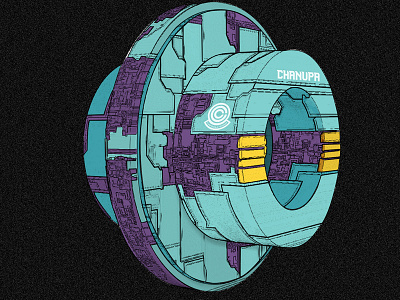 CHANUPA - SPACESHIP 3d comic art fiction illustration keyshot space design zbrush pixlogic