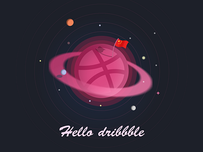 Hello dribbbbbblers～ branding design flat hello dribbble logo ui vactor