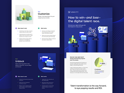 Udacity Infographic 3d branding cinema 4d data illustration infographic steps technology