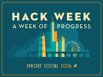 Hack Week 2016: A Week of Progress art deco buildings chicago city ferris wheel futurism sears tower shadows technology worlds fair