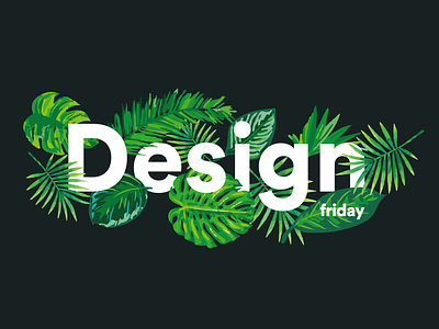 Design Friday botanical circular palm leaves palms type typography