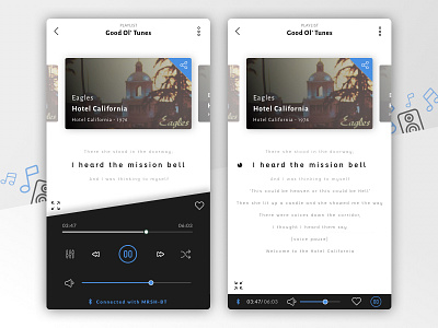 Lyrics-based music player daily009 dailyui mobile player ui