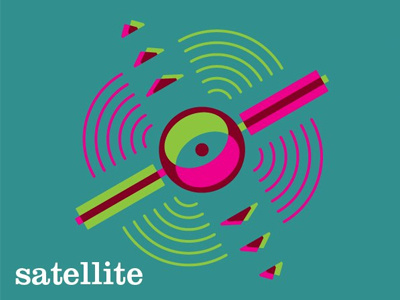 Satellite fun illustration vectore