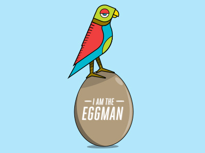 I am the Eggman beatles bird color fun poster