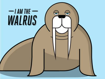I am the Walrus color fun poster walrus