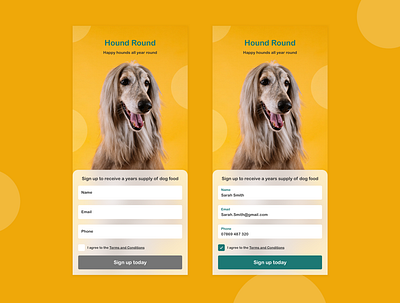 Daily UI: #001 - Sign up app daily100challenge dailyui design dog signup ui uidesign ux