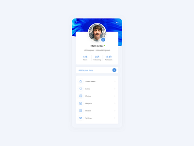 Daily UI: #006 - User Profile app appdesign branding daily100challenge dailyui design mobile mobile ui profile ui uidesign userinterface userprofile ux