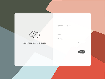 DailyUI #001 - Sign Up/Log In