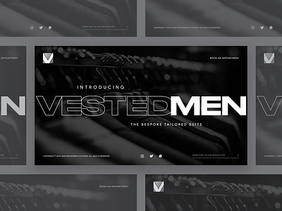 Vestedmen Website branding clothing company design fashion brand ui ux website