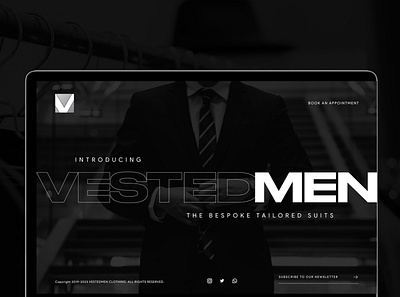 Vestedmen Website clothing company fashion brand ui ux