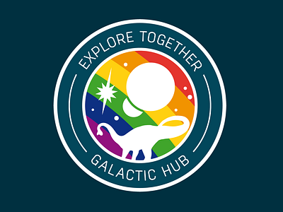 Galactic Hub Space Pride emblem logo pride space