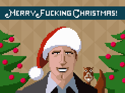Pixelated Earl Griswold griswold pixel vacation xmas