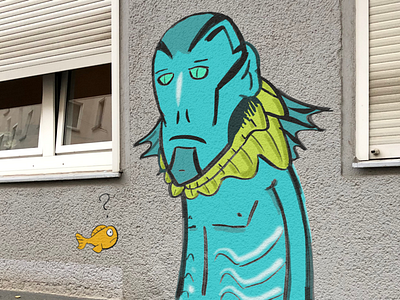 Sad Boys from Hell: Abe abe sapien hellboy street art