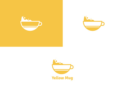 Yellow Mug - Logo Design 2d logo action body language branding emotion expression flat logo identity logo logo design logotype management marketing modern modern logo typography