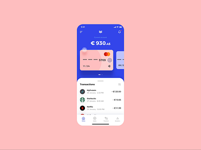 Banking App - Bank of Ireland - Animation Concept animation app bank bank app banking banking app blue branding dashboard finance finance app finance business fintech fintech app invision studio ireland money