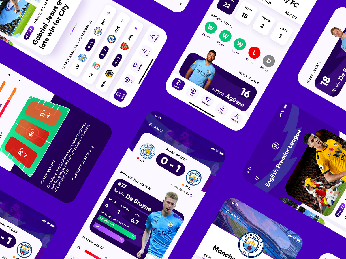 Sports App Soccer Scores and Statistics by Karl Martin on Dribbble