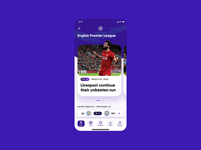Sports App - Soccer Scores and Statistics (Animation) epl football heat map invision studio liverpool man city man united manchester city premier league product design score soccer sport sports sports design