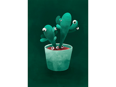 r a d i o a c t i v e c a c t u s cactus green illustration radioactive